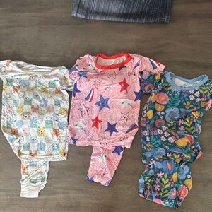 Little sleepies short sleeve sets 18-24 months